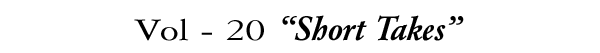 Short Takes Vol. 3
